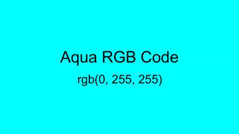 顏色水|RGB Aqua